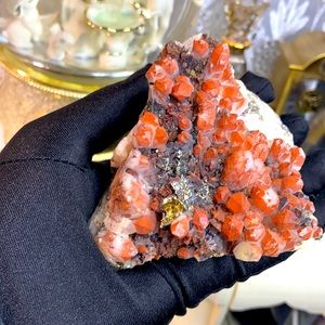 Beautiful Red Quartz with Pyrite
